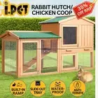 i.Pet Chicken Coop Rabbit Hutch Large House Run Waterproof Anti Termite Wooden