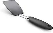 Silicone Turner, Non-Stick Hygienic Solid Heat-Resistant Flexible Silicone Spatula, Black