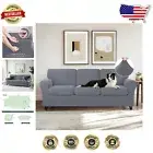 Elegant 7-Piece Stretch Sofa Slipcover Set for 3 Cushion Couches in Light Grey