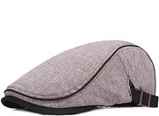 [HNJKJEU] Peaked Caps for Men Flat Cap Adjustable Cotton Flat Cap Men's Spring Autumn Hats Caps