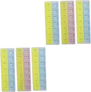 2sets Portable Pill Box Weekly Pill Organizer Daily Pill Organizer Portable Medication Storage Week Pill Organizer Medicine Organizer Medicine Storage Pillbox Case Blue 3pcs*2