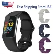 For Fitbit Charge 5 Charge 6 Sport Silicone Strap Watch Band Wristband Bracelet