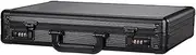 [PAREKS] Portable Cipher Case Aluminum Briefcase Business Negotiation Briefcase Data Safe File File Storage Aluminum Case (Color: Black)