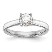 1.50ct. CZ Solid Real 14k White Gold Solitaire Engagement Ring