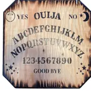Handcrafted Ouija board wall hanging 13 x 13