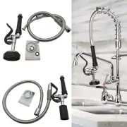 Kitchen Commercial Pull-out Pre-Rinse Faucet Tap Spray Head Sprayer w/ Hose