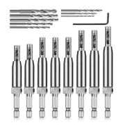 16pcs Self Centering Drill Bit Set, 1/4 Inch Hex Shank Self Centering Hinge2991