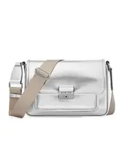 Bradshaw Medium Metallic Messenger Bag One size silver
