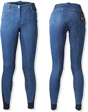 [HKM] Unisex Jodhpurs -Santa Pink Silicone Full Seat 6100, Unisex_Adult, Trouser