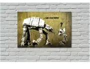 BANKSY - Star Wars - I AM YOUR FATHER CANVAS WALL ART