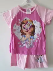 SOFIA THE FIRST Shortie Pjs Girls Licensed Summer Pyjamas Licensed New Tag