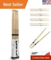 Classic Attack 5B Shira Kashi Oak Drumsticks, Oval Wood Tip, Buy 3 Pairs Get ...