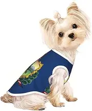 Vermont State Flag print Dog Shirts for Small Dogs Stretchy T-Shirts Lightweight Tank Top Sleeveless Striped Vest