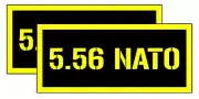 5.56 Nato Ammo Can Labels for Ammunition Case 3.5" x1.50" stickers decals 2PK BY