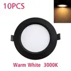 10 Pcs LED Downlight Waterproof Black Shell IP65 5W 7W 9W 12W 15W 18Wcold Warm N