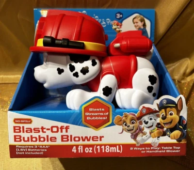 Paw Patrol MARSHALL Blast Off Bubble Blower Toy Nickelodeon