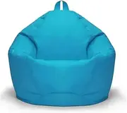 Waterproof Bean Bag（No Fillers ） Bean Bag Chair, Bean Bag Sofa,Waterproof Lazy Sofa Cover Garden Bean Bag Chair Cover Outdoor Indoor Waterproof Unlined Unfilled Recliner Bag(Sky Blue)