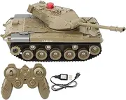 RC Tank 1/30 Remote Control Tank Toy Children Child Vehicle Model Toy Gift (Green)