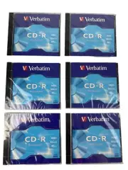 Verbatim CD-R Recordable Blank CDs x 6 - 700MB 80 Mins NEW SEALED