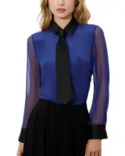 Alice and Olivia Brady Slim Button Front Silk Top