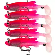 5 Soft Plastic Fishing Lure Tackle Grub Worm Paddle TAIL FLATHEAD Snapper Lures