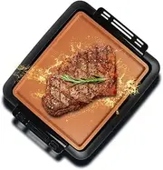 Smokeless Grill Indoor Portable BBQ Indoor Versatile Griddle, Hot Plate, Grill with Flat Plate, Grill for Healthy Food, Ridged Griddle, Easy Clean, Non Stick