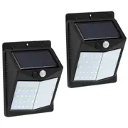 2 Pack 50LED Tri-Mode Solar Wall Light Solar-Powered Motion Sensor LED Lights