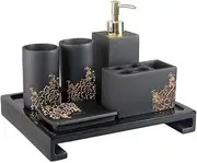 Soap Dispenser Modern Minimalist Bathroom Supplies Soap Dispenser Wash Set Bathroom 6-Piece Bathroom Toothbrush Holder Mouthwash Cups Hand Soap Dispenser
