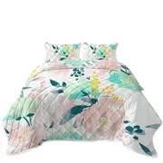 Modest Drawing Soft Colored Flowers Coverlet