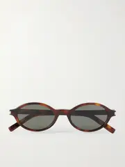[SAINT LAURENT EYEWEAR] SAINT LAURENT EYEWEAR - Jeanne Oval-frame Tortoiseshell Acetate Sunglasses - One size One size Tortoiseshell