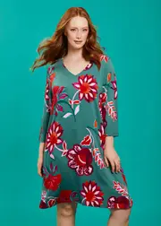 [Taking Shape] Taking Shape Bamboo Flower Bloom Nightie Size 10 in Print - Plus Size Women's Clothing Print