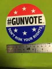 Gun Sticker Decal Don’t Risk Your Rights 4 1/2”GunVote (2pcs)