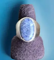 Erick's Sterling Silver Man's Sodalite Ring Size 10.8 Taxco.925