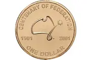 $1 2001 Centenary of Federation Circulated AUS One Dollar Coin