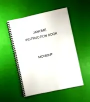 Owners Manual for Janome Memory Craft MC6600P 93 Pages W/Clear Covers!
