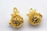 Gold Metal Oil Diffuser Pendant Round Size 21mm Sold Per Piece