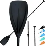 SUP Paddle - 3 Pieces Adjustable Aluminium SUP Paddle Alloy Shaft Paddle Board Paddles with Glass Fiber Blade for Surfing, Floating,Water Sport