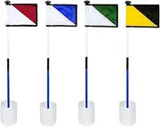 Konday Golf Flagstick 3ft,Golf Flag Hole Cup Set Double-Sided Putting Green Flags for Backyard Putting Green Driving Range Practice Two-Section Design Portable