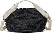 [Kiss Sea] Wicker Purses for Women Beach Straw Bag Summer Rattan Clutch Purse Beach Crossbody Bags for Women