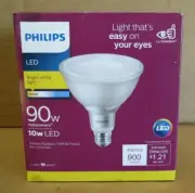 PHILIPS LED BRIGHT WHITE LIGHT PAR38 FLOOD 90W/10W 900 LUMENS LIGHT BULB NEW