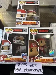 Funko Pop- Travis Kelce Patrick Mahomes- Kansas City Chiefs #257 #251 #148- NFL