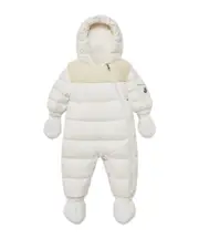 Moncler Enfant Logo Patch Padded Snowsuit 912M off white