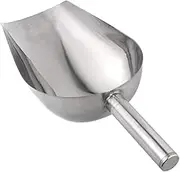 Housoutil Large Stainless Steel Ice Scoop 16inch Metal Food Scoop Round Bottom Sugar Scoop Candy Scoop Ice Cube Shovels Flour Utility Scoop for Kitchen Party Bar
