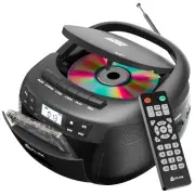 CD + Cassette Tape Player, Bluetooth CD Boombox, AM/FM Radio, Stereo Sound, R...