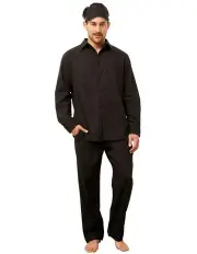 [Wanderluxe Sleepwear] Sable Pyjama Set in Black