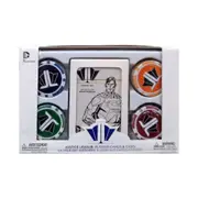 Justice League Comics Starter Poker Chips/Playing Cards Game Family Night Set
