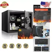 Secure 0.77 Cu Ft Fireproof Safe with Electronic Lock & Removable Shelf