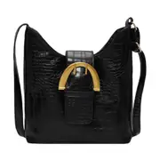 Vintage PU Leather Bucket Bags For Women Small Solid Color Crossbody Bag Female Shoulder Messenger Bag Handbags