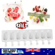8 Cell Silicone Frozen Ice Cream Mold Juice Popsicle Maker Ice Lolly Mould EV