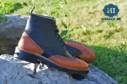 Ankle Boots: Step into style and comfort | Tan & Black | Handmade Leather Shoes